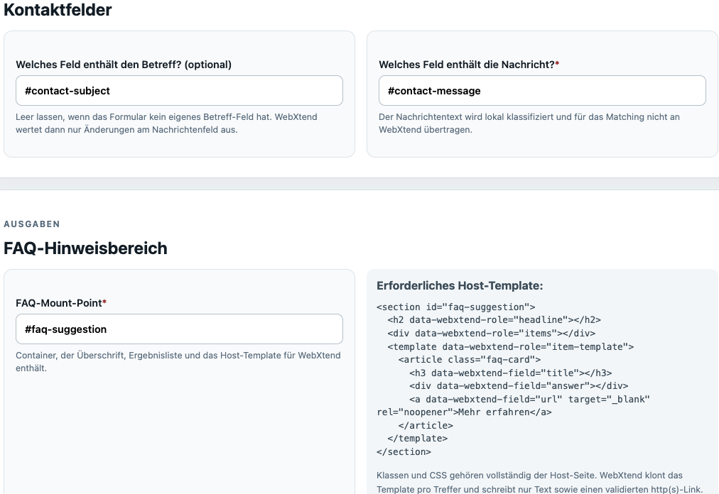Form bindings in the WebXtend portal